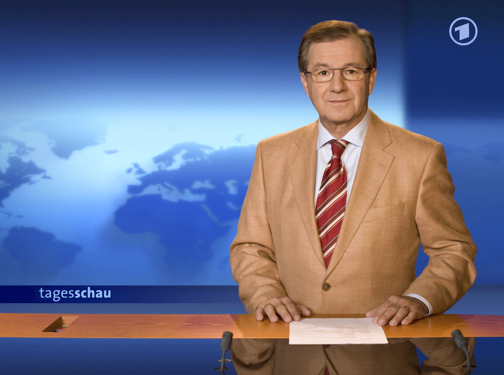ARD每晚八點的新聞節目Tagesschau，深受大眾信賴。出處：NDR/Holde Schneider